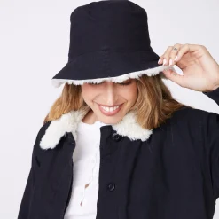 MONROW Reversible Sherpa Bucket Hat FADEDBLACK Cheap